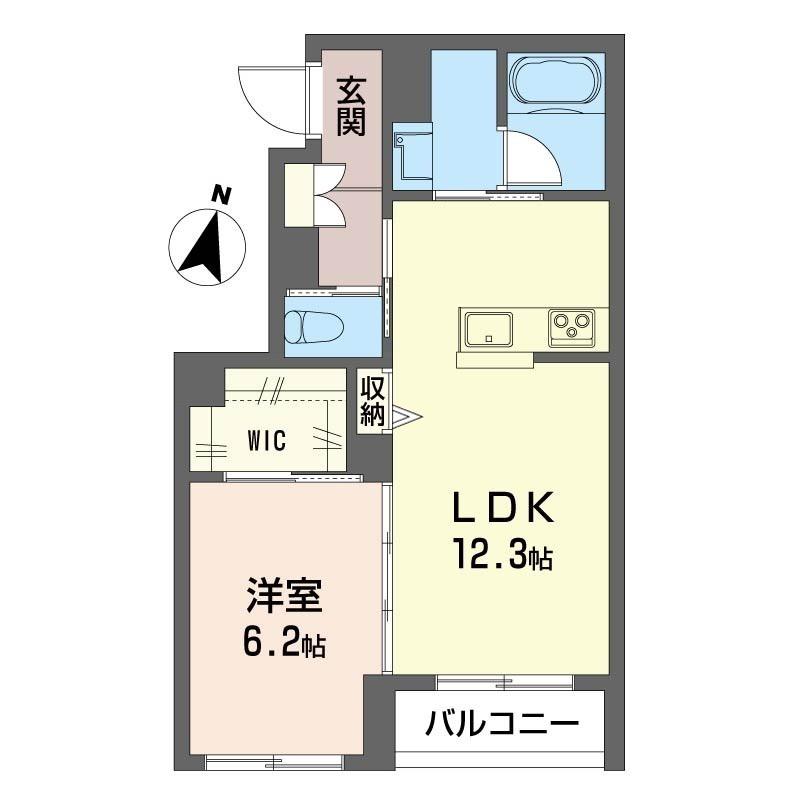 ハルニレガーデン(1LDK/1階)の間取り写真