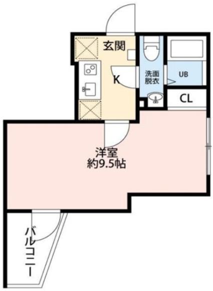 ヒルズ子安町(1K/4階)の間取り写真
