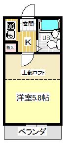 エスポ・アール鳴海(1K/1階)の間取り写真