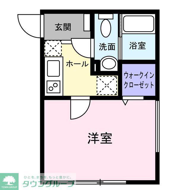 RAFFINE(1K/2階)の間取り写真