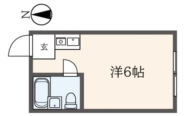 ヒロタマンション平沼橋(ワンルーム/3階)の間取り写真