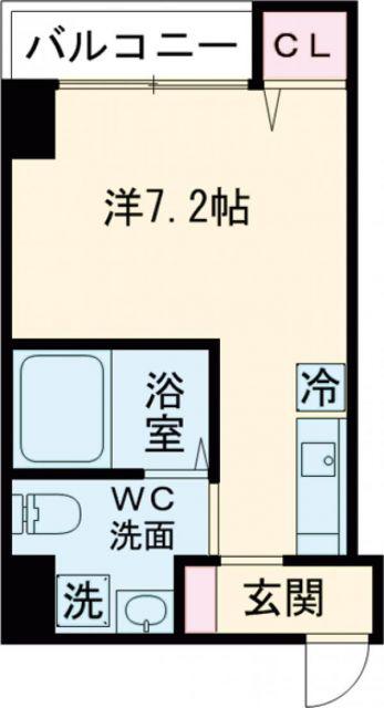 TWO LIVING(ワンルーム/3階)の間取り写真