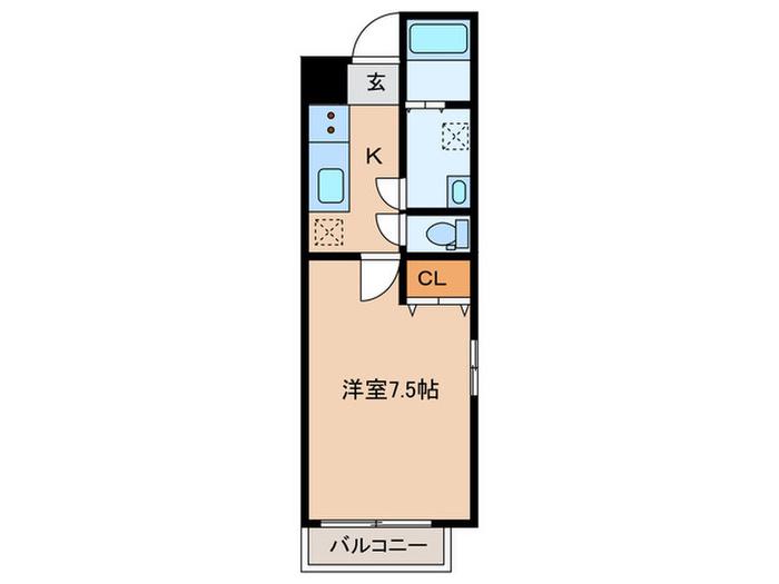 メゾン・ド・プロヴァンス新館(1K/2階)の間取り写真