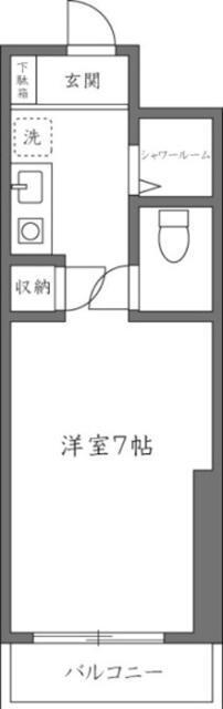 マンションルレーヴI(ワンルーム/3階)の間取り写真