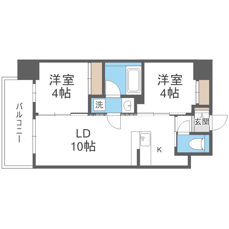 セレニテフラン新大阪(2LDK/8階)の間取り写真