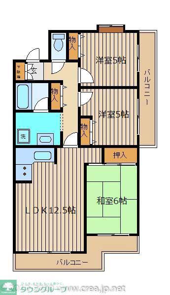 志木アーバンハイツ(3LDK/3階)の間取り写真