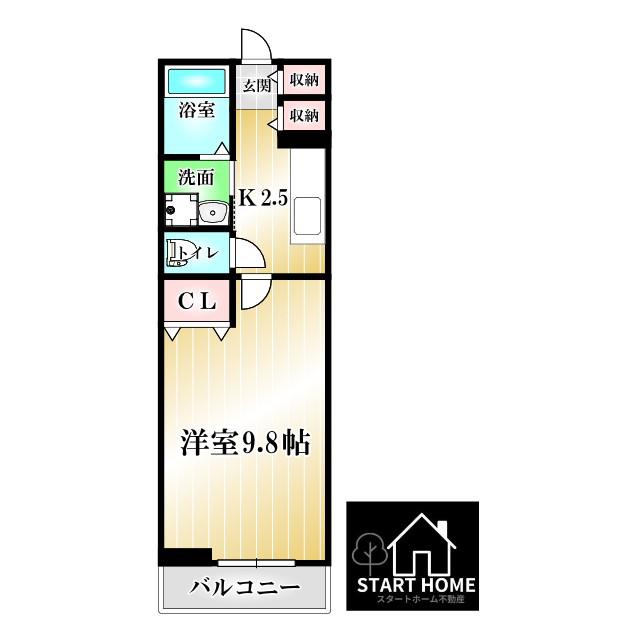 ライラック(1K/1階)の間取り写真