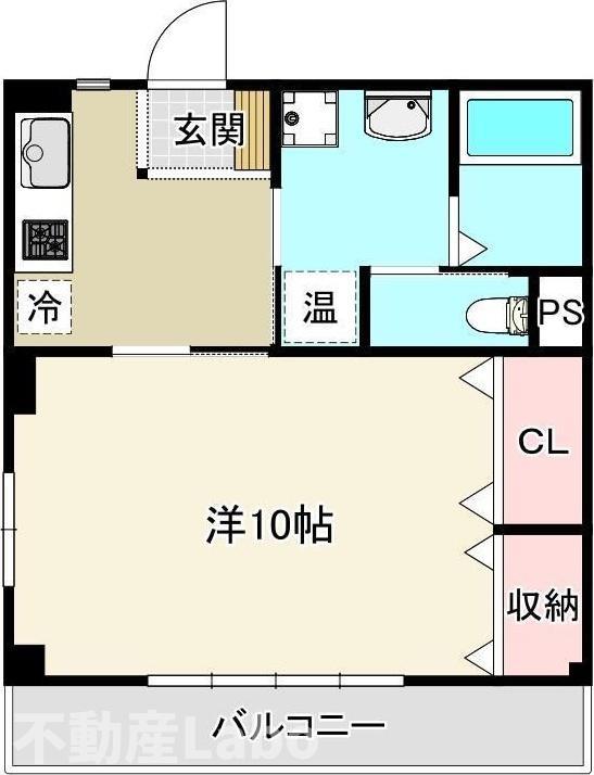 シュール南佐古(1DK/2階)の間取り写真