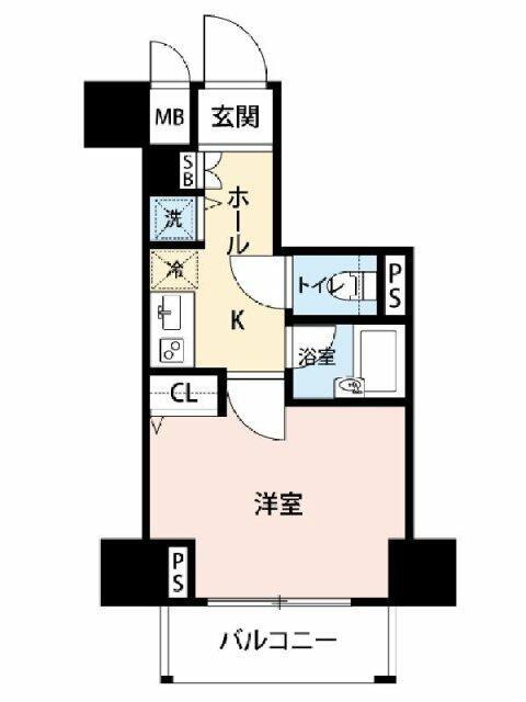 プライムアーバン西新宿I(1K/10階)の間取り写真