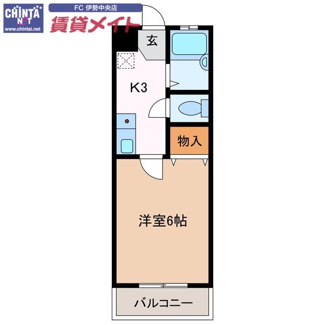 メゾンユートピア(1K/1階)の間取り写真