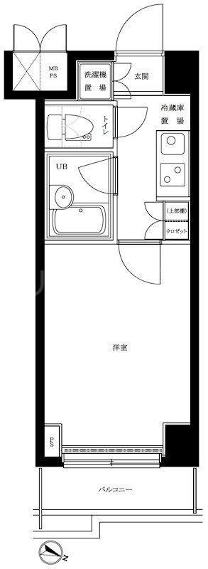ルーブル西馬込参番館(1K/3階)の間取り写真