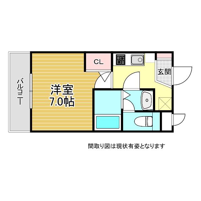 AILE神戸西(1K/2階)の間取り写真