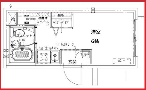 クリアル住吉II(ワンルーム/4階)の間取り写真