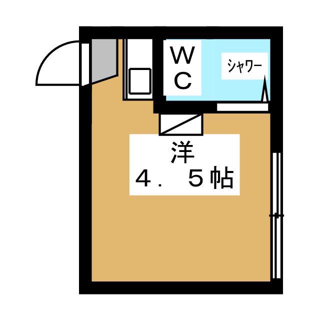 サンミハウス(ワンルーム/2階)の間取り写真