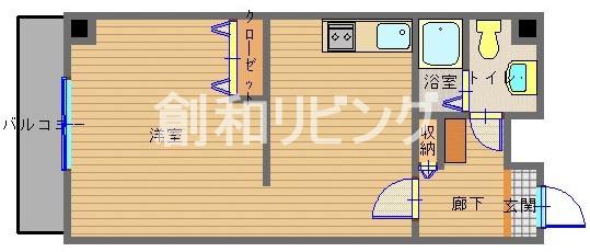 リファレンス浜町(ワンルーム/11階)の間取り写真
