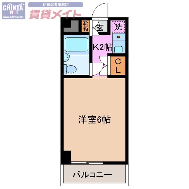 ノアーズアーク(1K/6階)の間取り写真