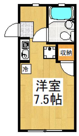 STATING POINT前沢(1K/2階)の間取り写真