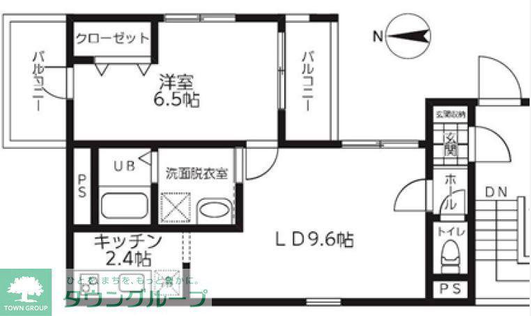 リーブルファイン足立区西新井(1LDK/3階)の間取り写真