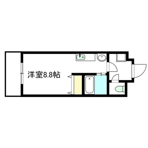 クリスタルタウン金山(ワンルーム/3階)の間取り写真