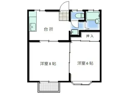 エントピアGST(2DK/1階)の間取り写真