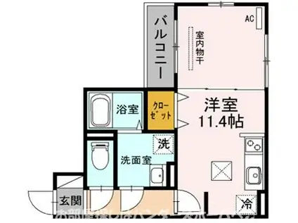 ディアーDEAR(ワンルーム/1階)の間取り写真