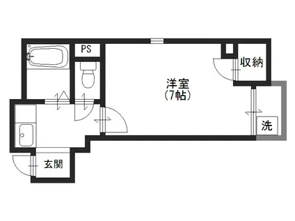 ヴィバーチェ(1K/5階)の間取り写真