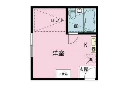 50ウォールA棟(ワンルーム/2階)の間取り写真