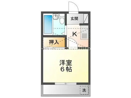 ユトリロ草間(1K/4階)の間取り写真