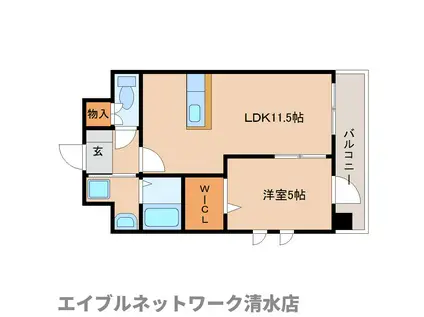 サリエンテ(1LDK/2階)の間取り写真