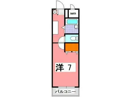 神戸サンロータス(1K/2階)の間取り写真