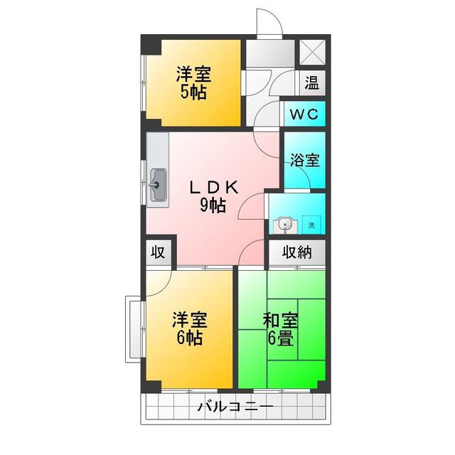 石神井台第二サンライフ(3DK/5階)の間取り写真