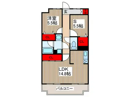 ライオンズマンション三郷第3(1SLDK/3階)の間取り写真