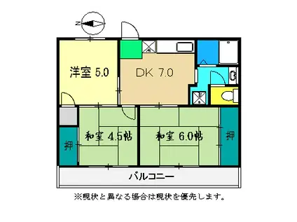 シンプルハウス(3DK/2階)の間取り写真