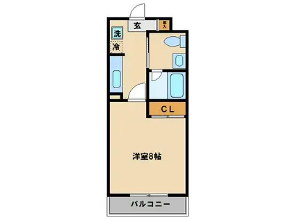 コンアモーレ清瀬(1K/3階)の間取り写真