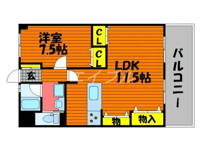 プロキオン(1LDK/6階)の間取り写真