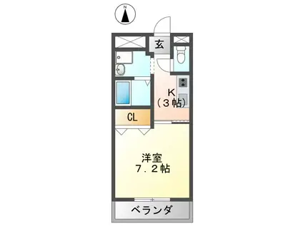 MARCHE一宮(1K/12階)の間取り写真