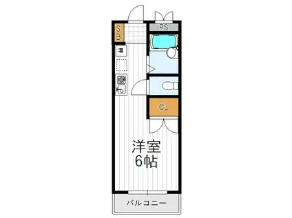 サントピア阿倍野(ワンルーム/4階)の間取り写真