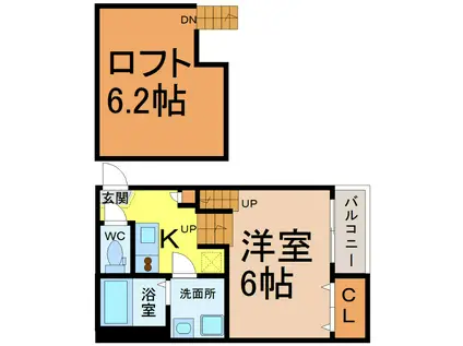 HARUKI荘(1K/1階)の間取り写真