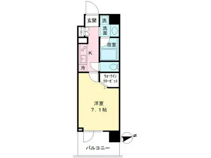 MODIER YOYOGI(1K/1階)の間取り写真
