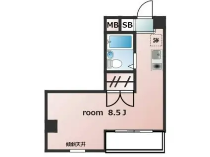 ツリーサイドB錦糸町(ワンルーム/4階)の間取り写真