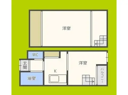 エクトII(2DK/6階)の間取り写真
