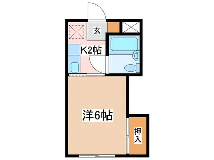 サンリヴァービル(1K/3階)の間取り写真