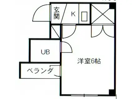 曙藤村ビル(1K/3階)の間取り写真