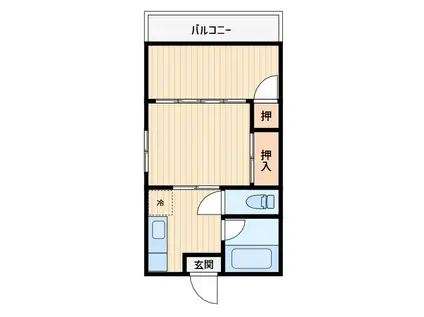 ムラカミ川口ビル(1DK/4階)の間取り写真