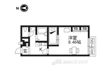 レオパレスコスミック(1K/2階)の間取り写真