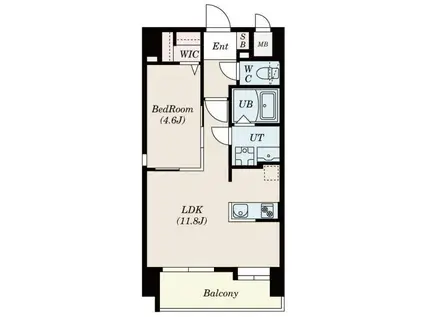 S-RESIDENCE六ツ門ABRイーストI(1LDK/10階)の間取り写真