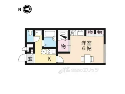 レオパレスK2(1K/2階)の間取り写真