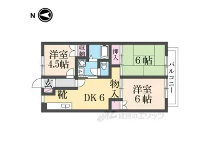 プロシード(3DK/1階)の間取り写真