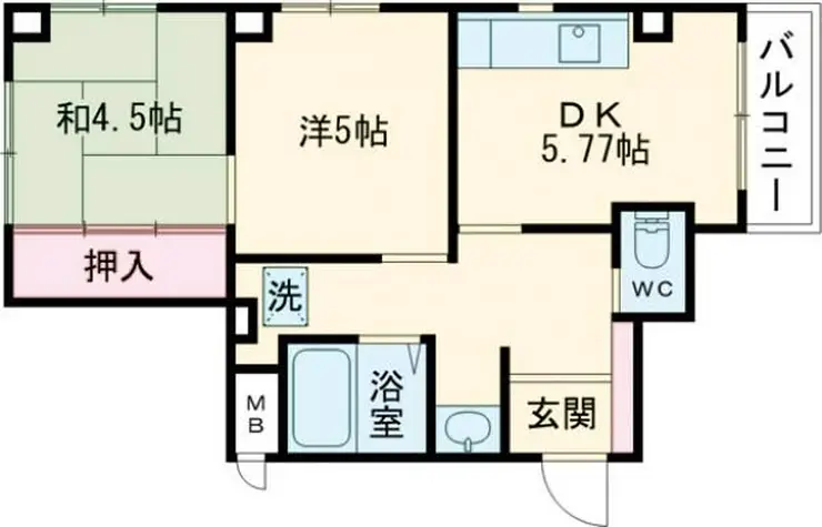 クローバーハイム5 2階階 間取り