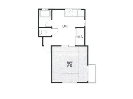 G.ONEビル(1DK/3階)の間取り写真